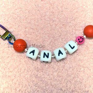 AN@L: Silicone Offensive Keychain: Red